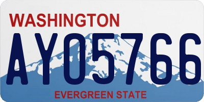 WA license plate AYO5766