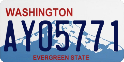 WA license plate AYO5771