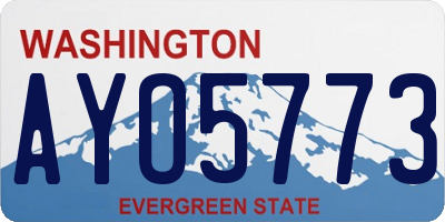 WA license plate AYO5773