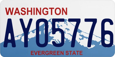 WA license plate AYO5776