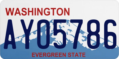WA license plate AYO5786