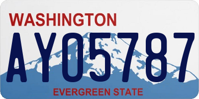 WA license plate AYO5787