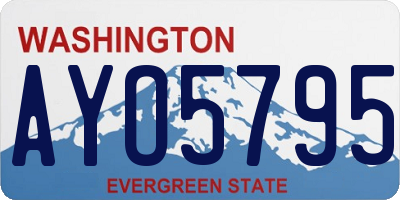 WA license plate AYO5795