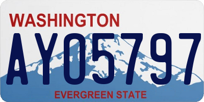 WA license plate AYO5797