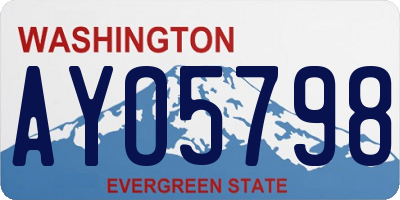 WA license plate AYO5798