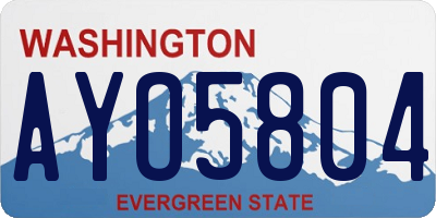 WA license plate AYO5804