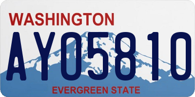 WA license plate AYO5810
