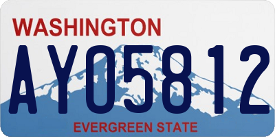 WA license plate AYO5812
