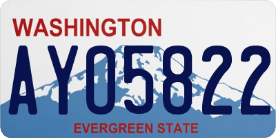 WA license plate AYO5822