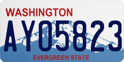 WA license plate AYO5823