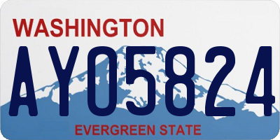 WA license plate AYO5824