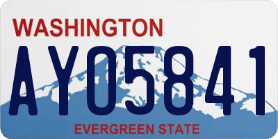 WA license plate AYO5841