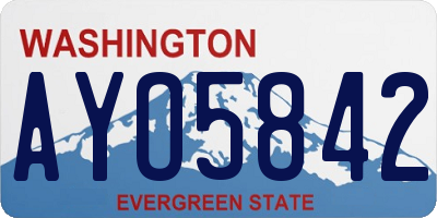 WA license plate AYO5842