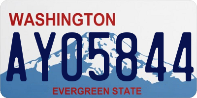 WA license plate AYO5844
