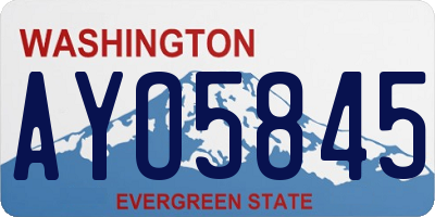 WA license plate AYO5845
