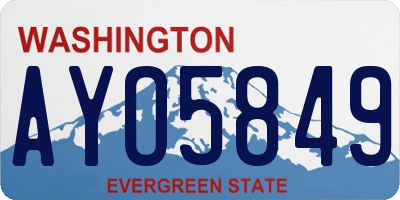 WA license plate AYO5849