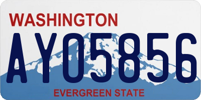 WA license plate AYO5856