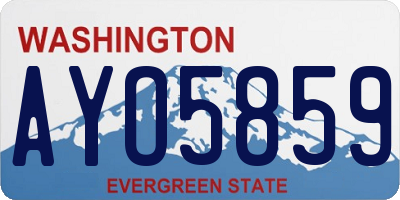 WA license plate AYO5859