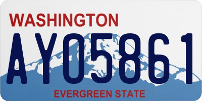WA license plate AYO5861