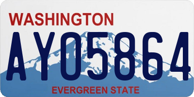 WA license plate AYO5864