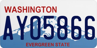 WA license plate AYO5866