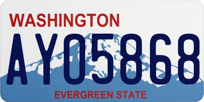 WA license plate AYO5868