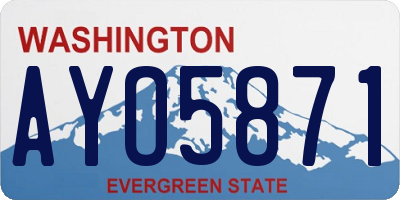 WA license plate AYO5871