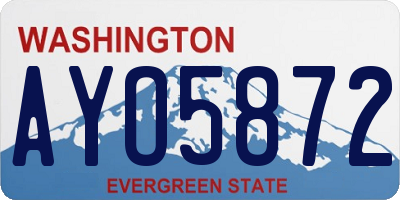 WA license plate AYO5872