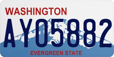 WA license plate AYO5882