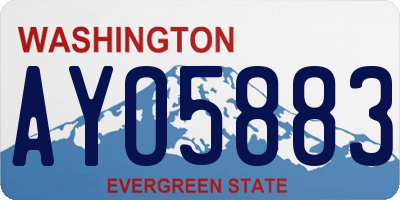 WA license plate AYO5883