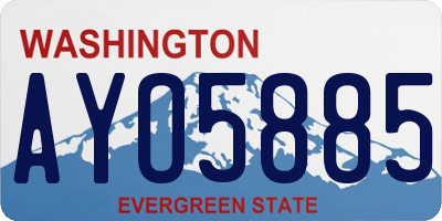 WA license plate AYO5885