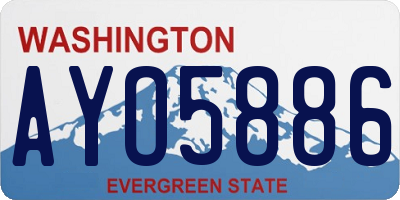 WA license plate AYO5886