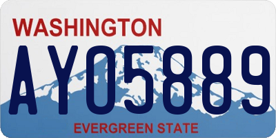 WA license plate AYO5889