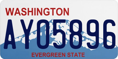 WA license plate AYO5896