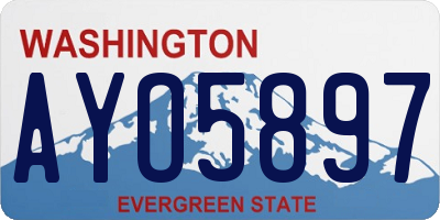 WA license plate AYO5897