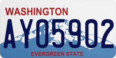 WA license plate AYO5902