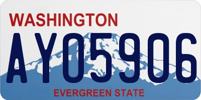 WA license plate AYO5906