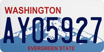 WA license plate AYO5927