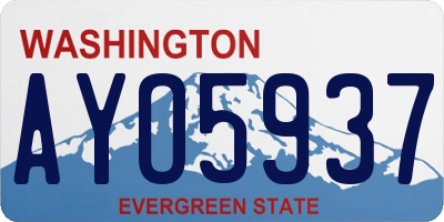 WA license plate AYO5937
