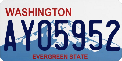 WA license plate AYO5952