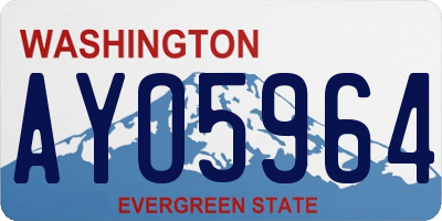 WA license plate AYO5964