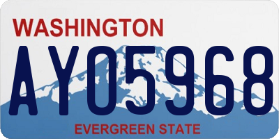 WA license plate AYO5968