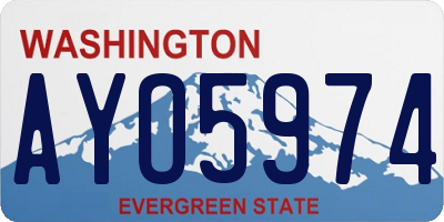 WA license plate AYO5974