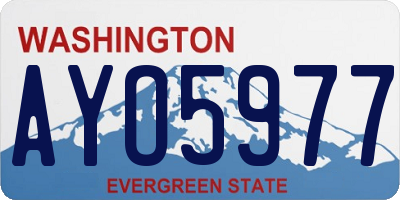 WA license plate AYO5977