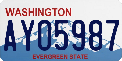 WA license plate AYO5987