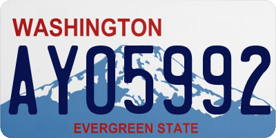 WA license plate AYO5992