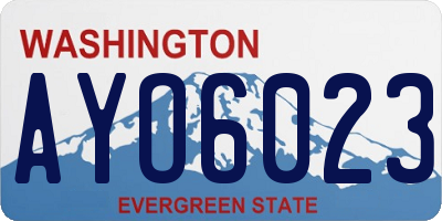 WA license plate AYO6023
