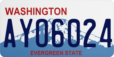WA license plate AYO6024