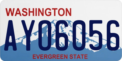 WA license plate AYO6056