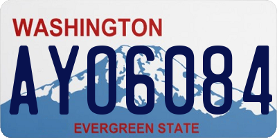 WA license plate AYO6084